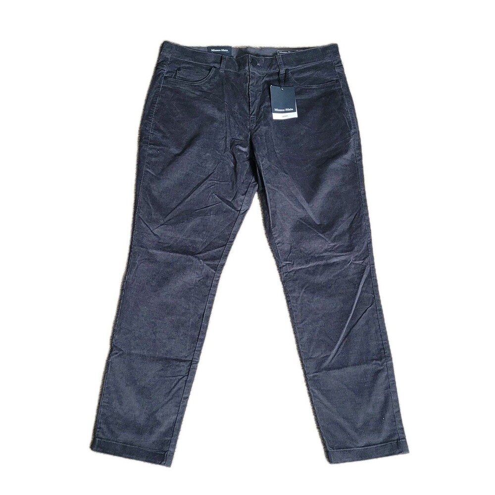 NWT Mizzen Main Leroy Slim Fit Corduroy Pants Mens 35x30 Gray City Preppy Career